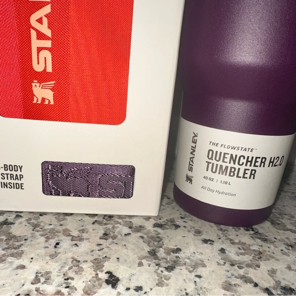 Stanley Purple Tumbler with Orange Carry-All bundle. All new!!!! - Picture 3 of 3